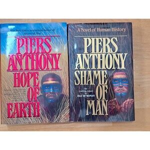 VTG Piers Anthony Shame of Man & Hope of Earth Geodyssey Series #2 & 3 Hardback